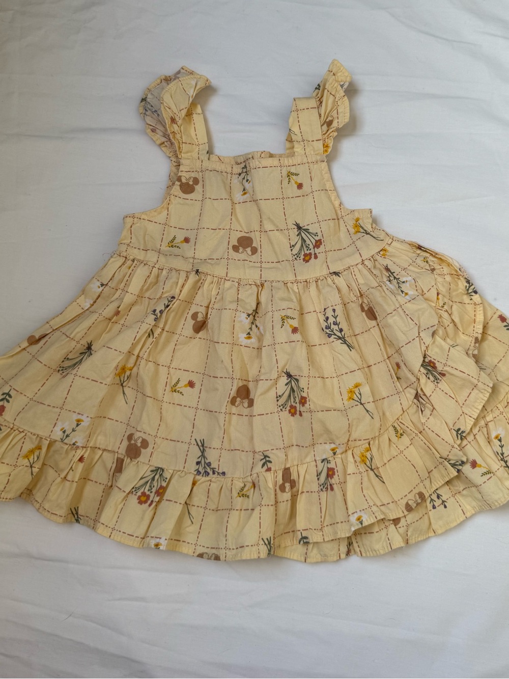Disney Yellow Floral Ruffle Sundress